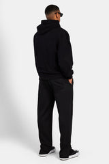 Straight Leg Track Pant - Black