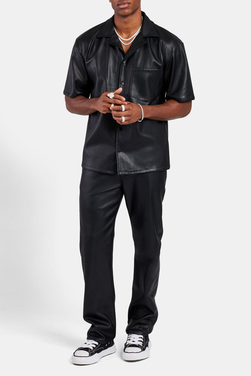 Pu Shirt With Pocket - Black | Mens Shirts | Shop Plain Shirts at CERNUCCI.COM Cernucci US Pu Shirt With Pocket - Black | Mens Shirts | Shop Plain Shirts at CERNUCCI.COM Cernucci US