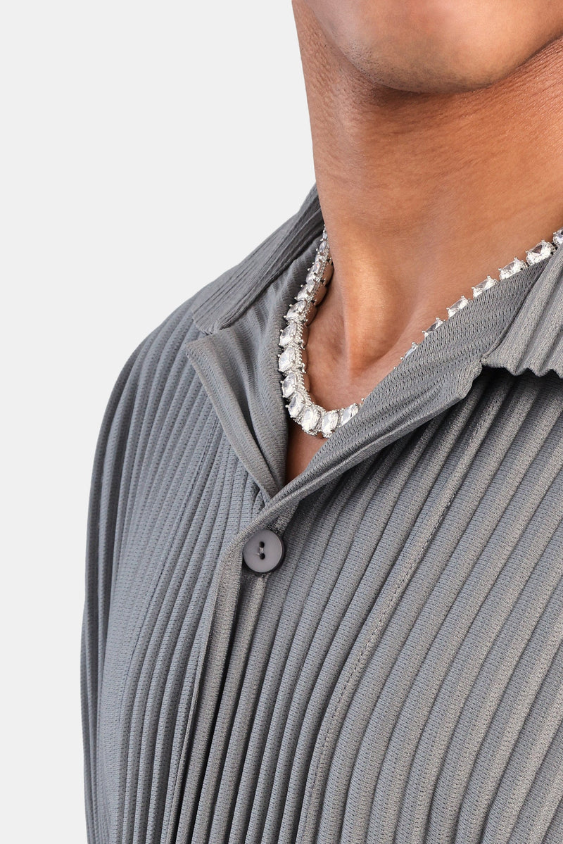 pleated men dress shirt with collar short sleeve Men's Short Sleeve Poplin Dress Shirt
