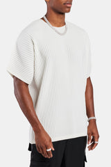 Oversized Pleated T-Shirt - Off White