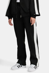 Cernucci Embroidered Varsity Track Pant - Black