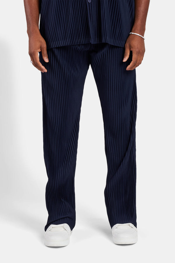 Relaxed Pleated Trouser - Navy