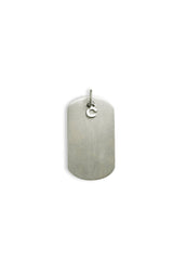 925 Sterling Silver Oxidised Dog Tag Necklace