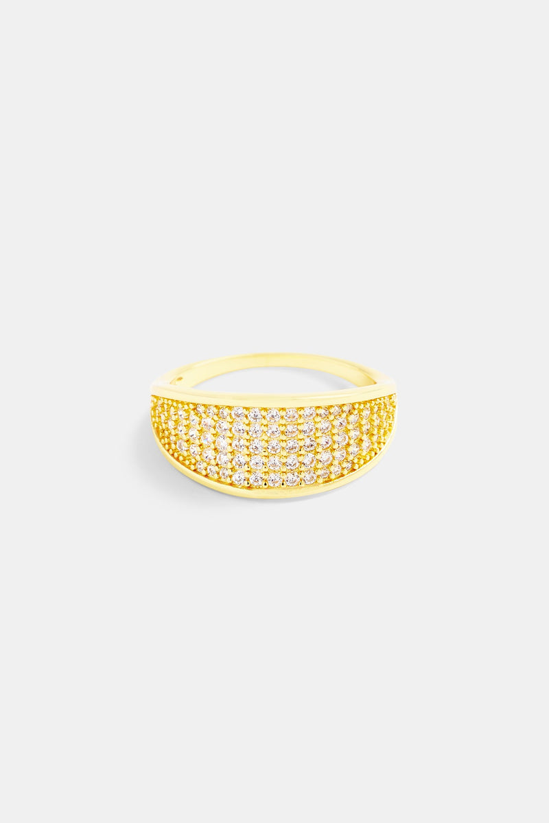 Sterling Silver Gold Plated Pave CZ Ring