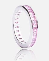 Single Row Baguette Ring - Pink