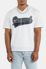 Cernucci Varsity Mesh T-Shirt - White