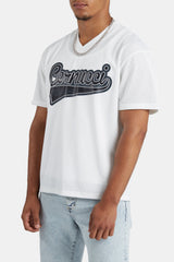 Cernucci Varsity Mesh T-Shirt - White