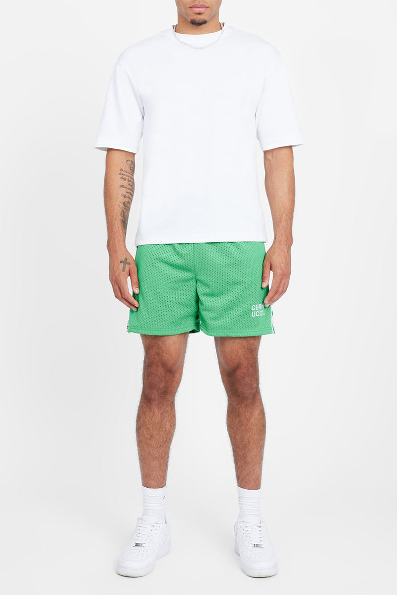 Cernucci Text Mesh Short - Green