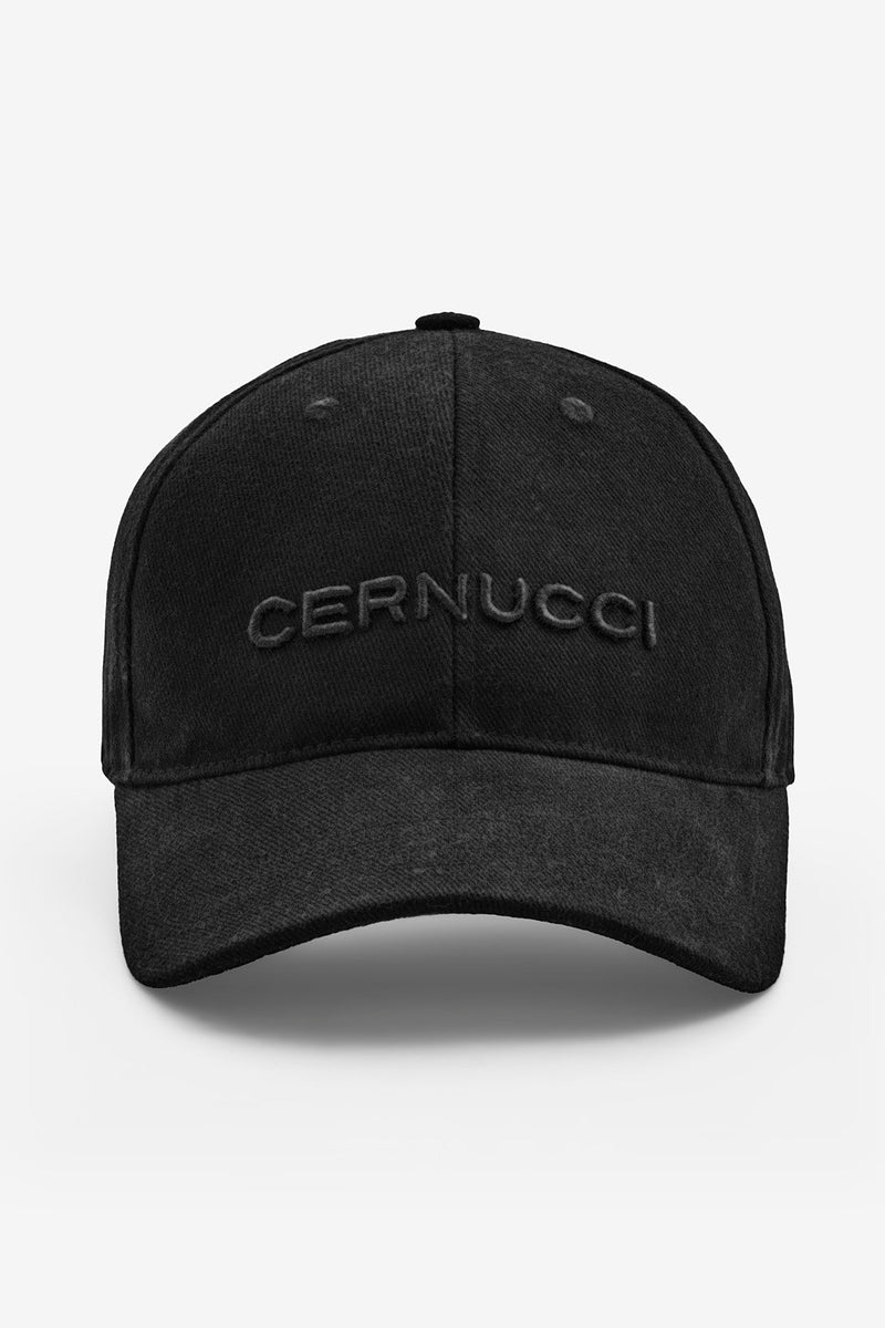 Cernucci Embroidered Cap - Black