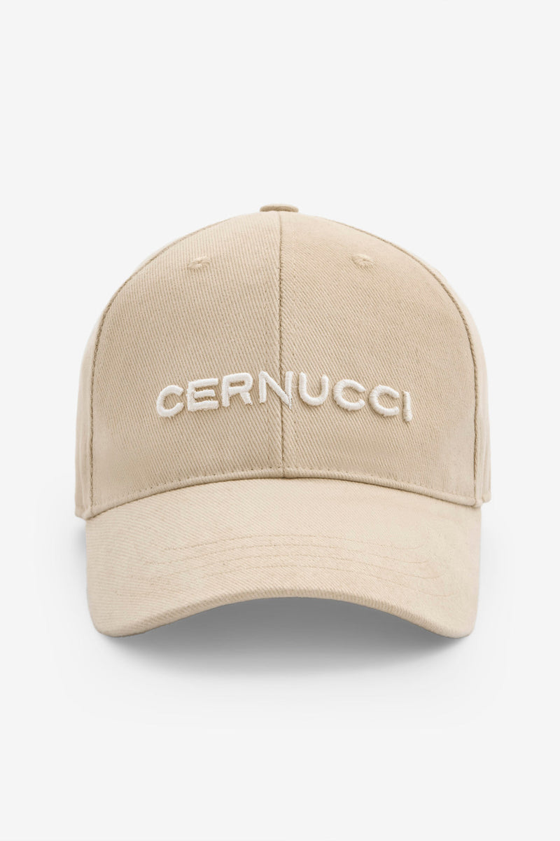 Cernucci Embroidered Cap - Ecru