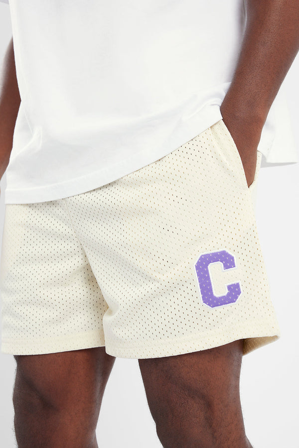 C Mesh Shorts - Cream