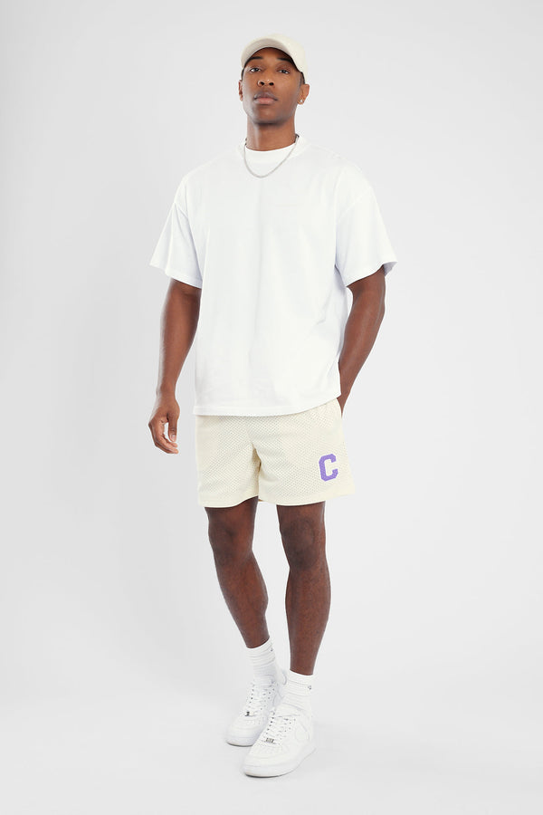 C Mesh Shorts - Cream