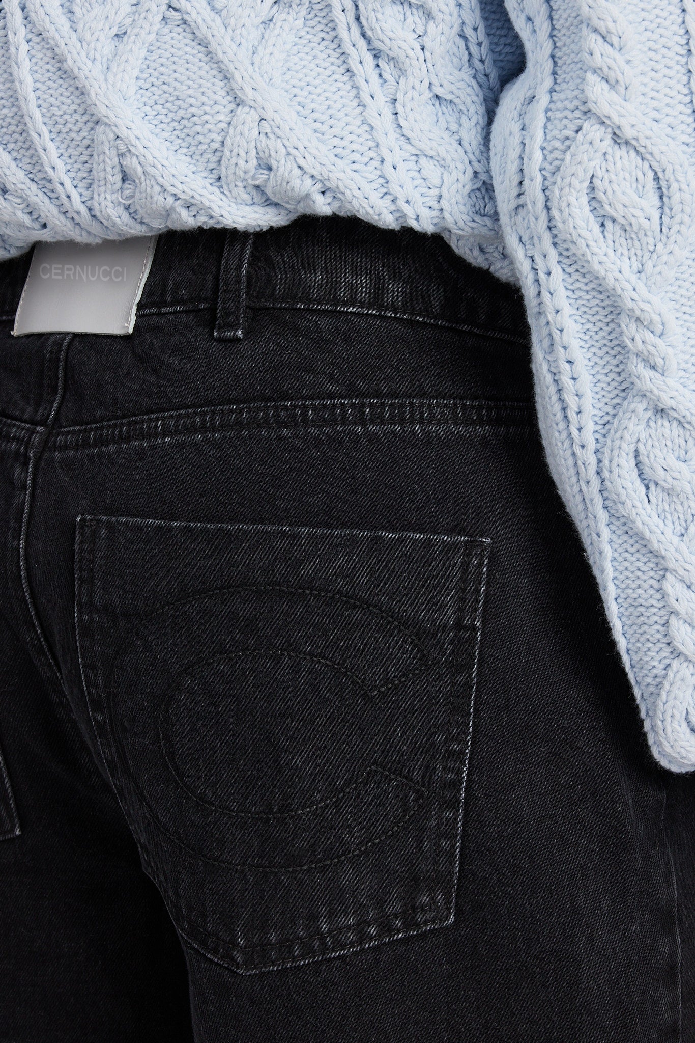Baggy Fit Raw Edge Jean - Washed Black | Mens Denim | Shop Jeans