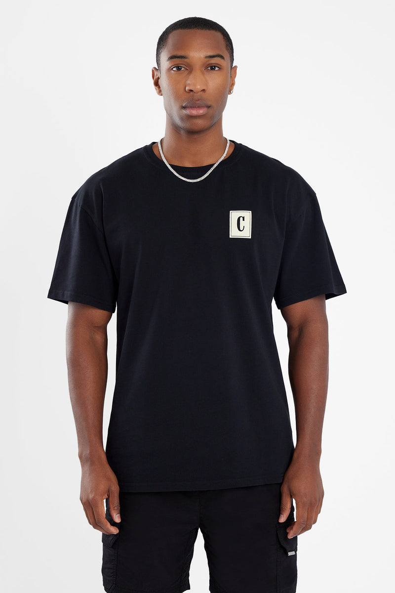 Oversized C Logo T-Shirt - Black