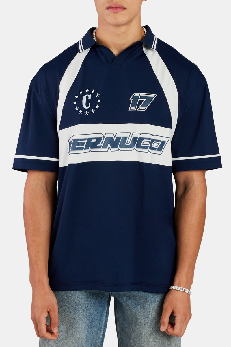 Cernucci Badge Varsity Football Top - Navy