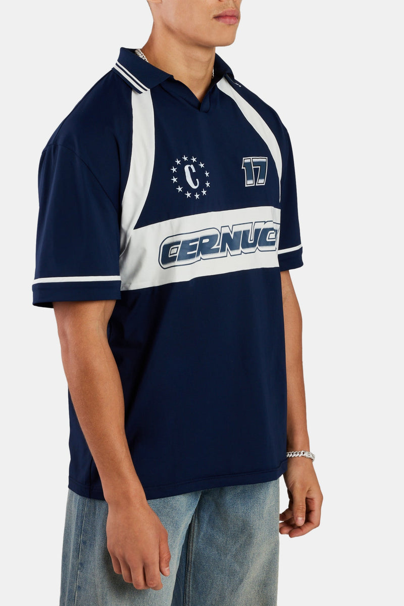 Cernucci Badge Varsity Football Top - Navy