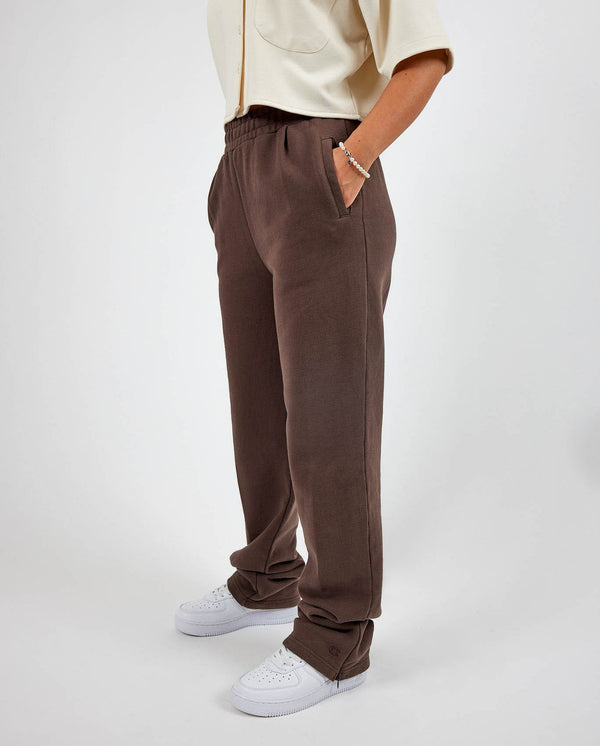 Cernucci Split Hem Jogger - Chocolate