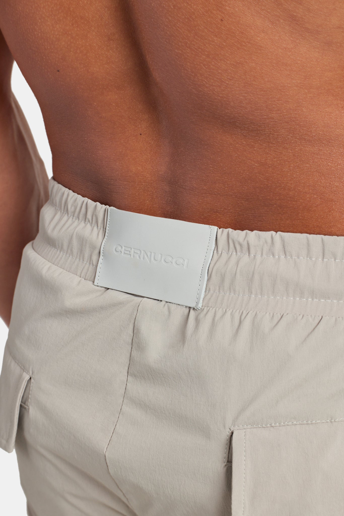 Nylon Cargo Shorts - Taupe