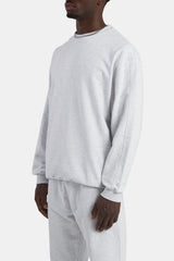 Crew Neck Sweatshirt - Light Grey Marl