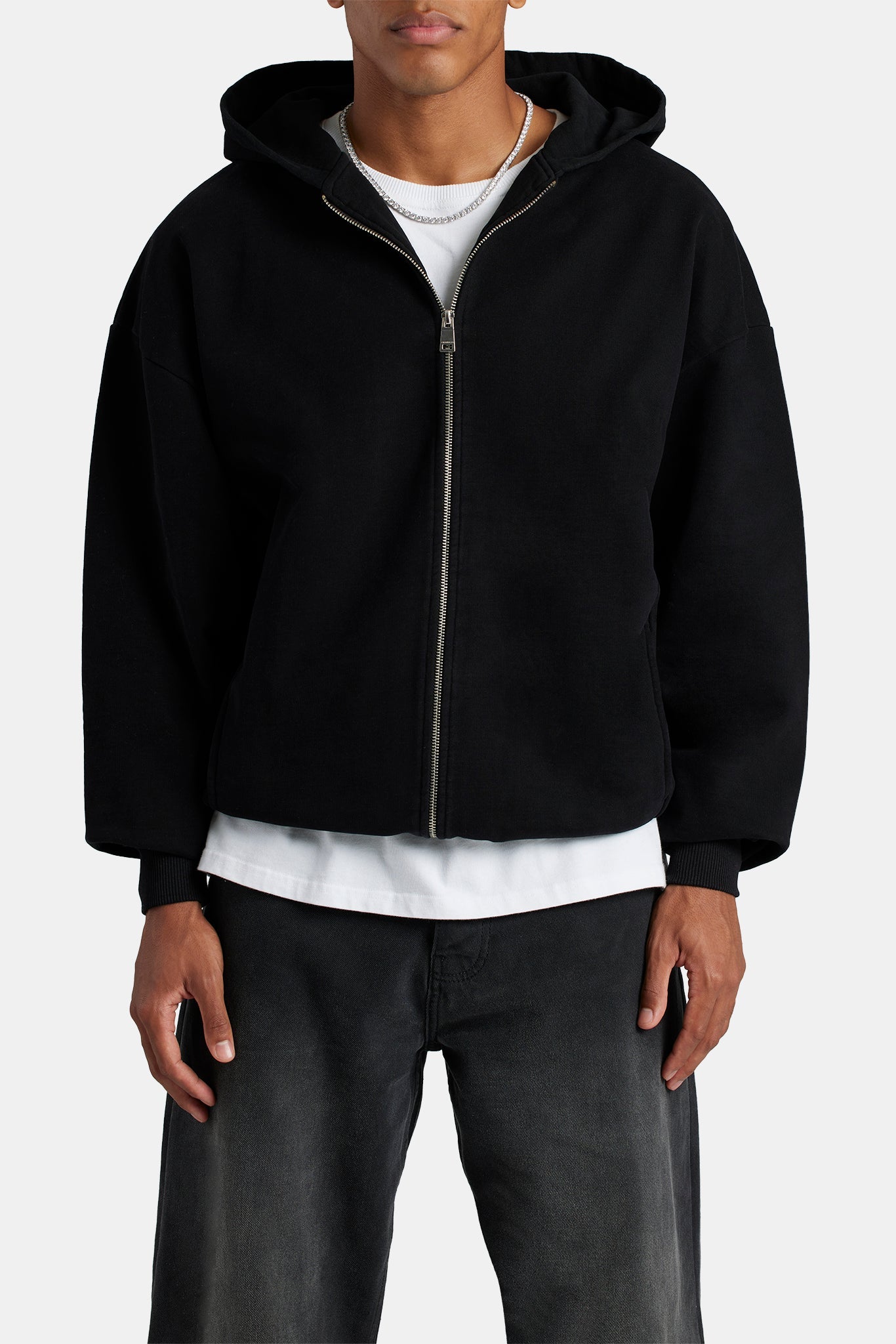 Thorny Path Cranberry Men's Zipper Hoodie