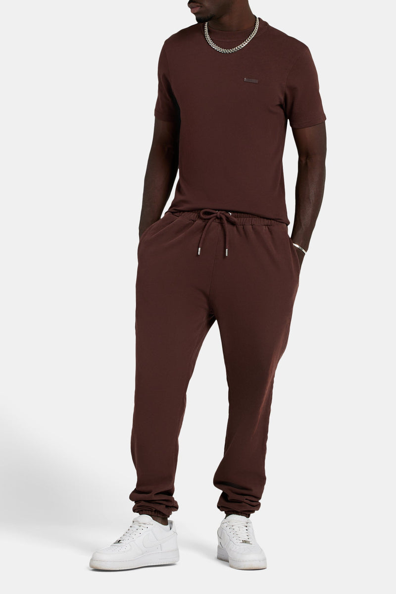 Relaxed Cuffed Jogger - Chestnut