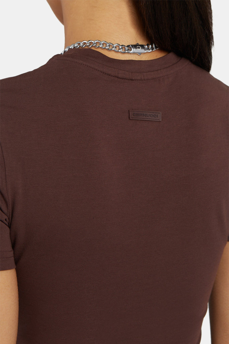 Short Sleeve Top - Chestnut