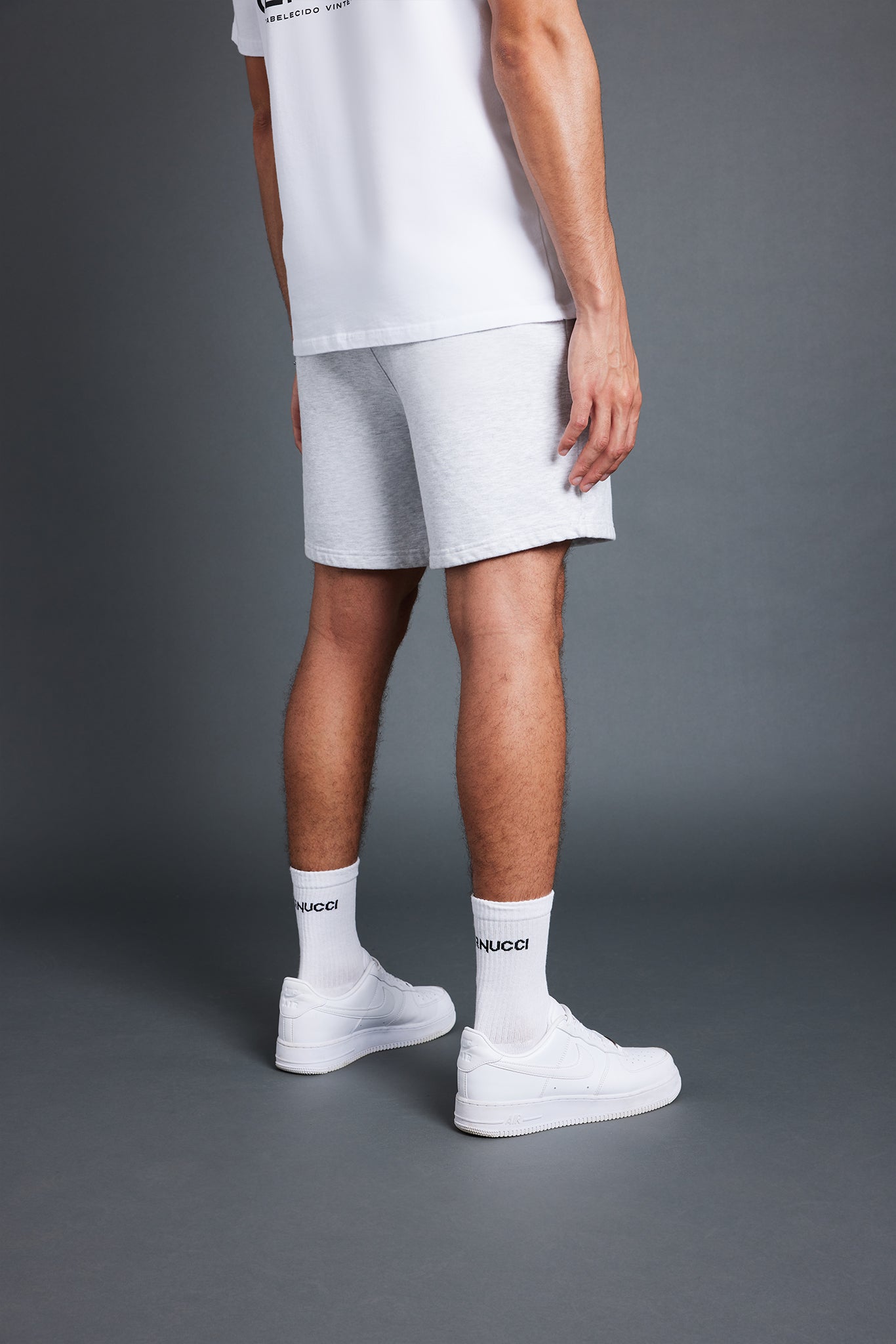 Relaxed Shorts - Light Grey Marl