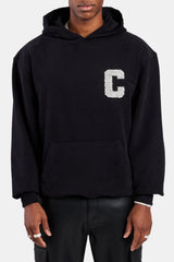 Cernucci Pearl Embellished Hoodie - Black