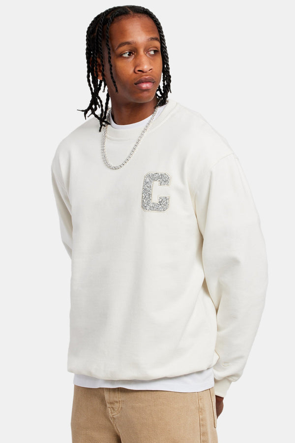 Embellished C Sweatshirt - Off White