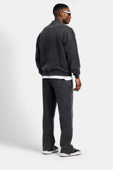 Acid Wash Jersey Tracksuit - Charcoal