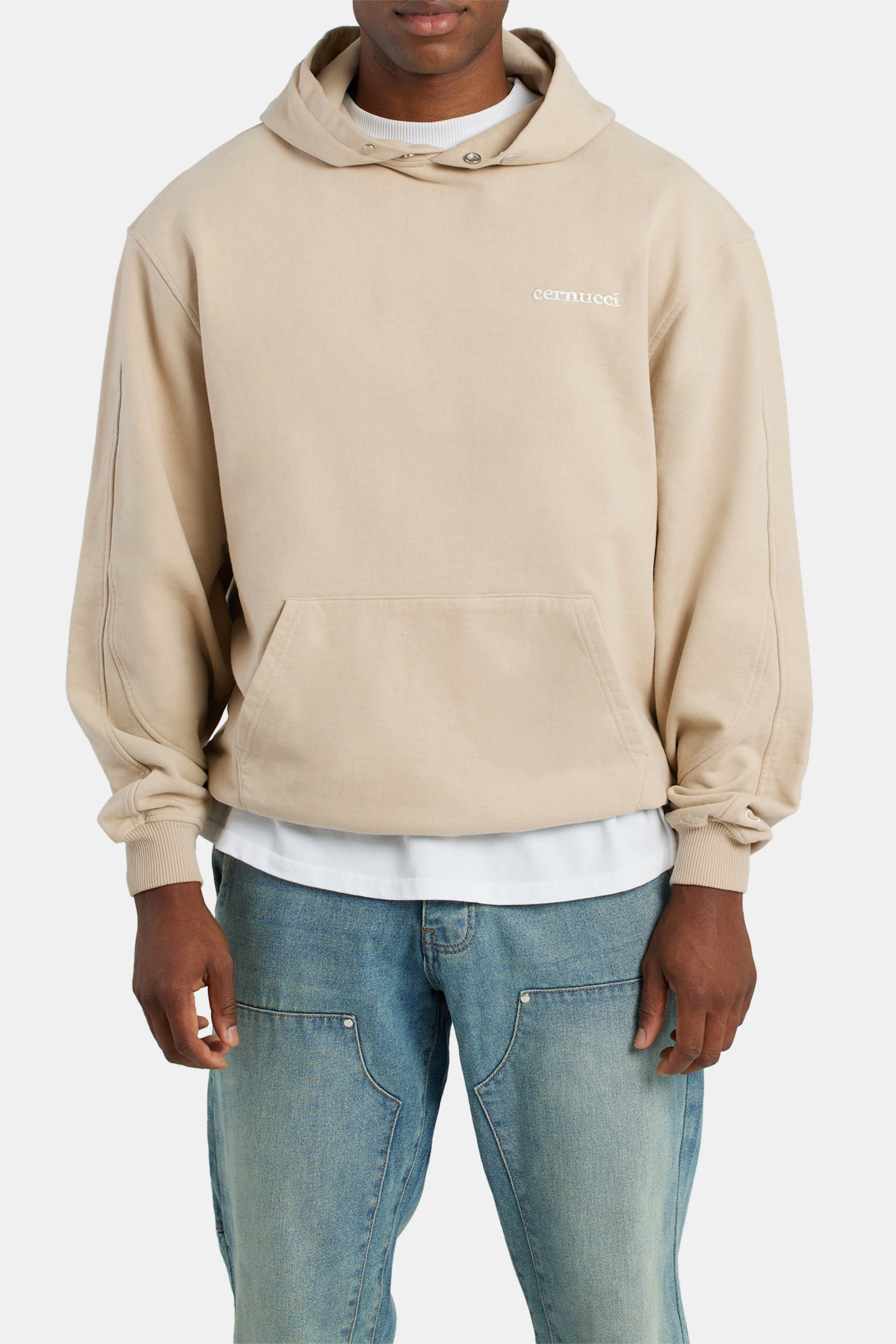 Cernucci Hoodie - Beige | Mens Tops | Shop Hoodies at CERNUCCI.COM ...