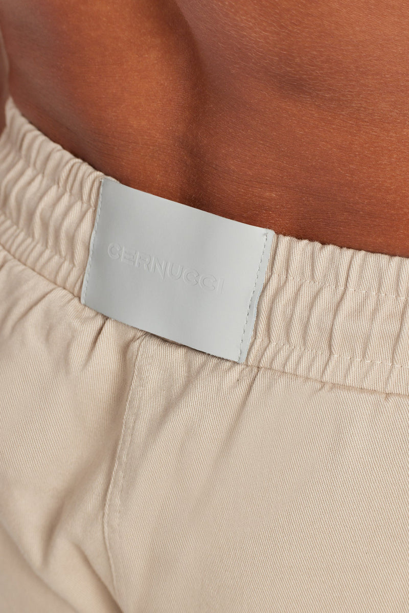 Front Cargo Pocket Shorts - Beige