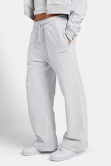 Ladies Wide Leg Jogger - Grey Marl