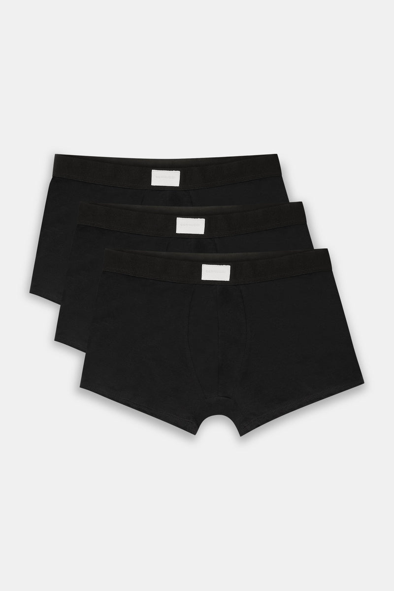 Cernucci PU Tab Boxer Short 3 Pack - Black