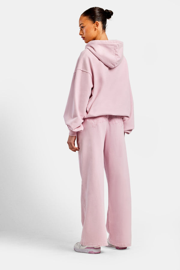 Womens Paraiso Embroidered Tracksuit - Pink