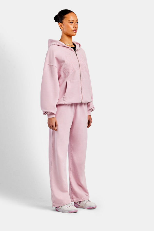 Womens Paraiso Embroidered Tracksuit - Pink