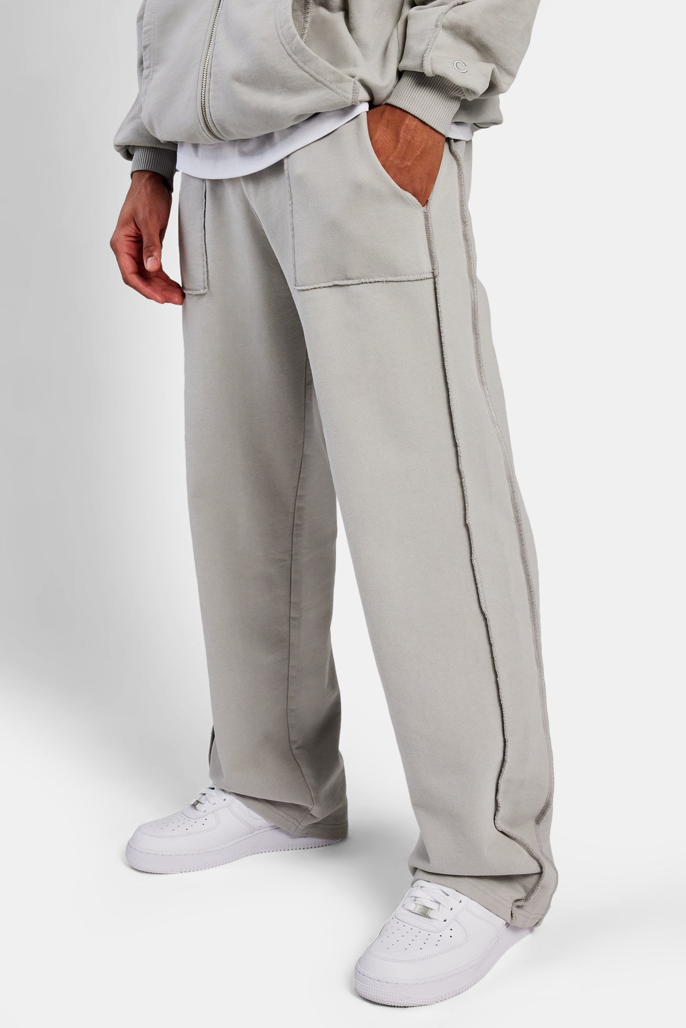 Leg Day Legends Straight Leg Bottoms in Grey Sage