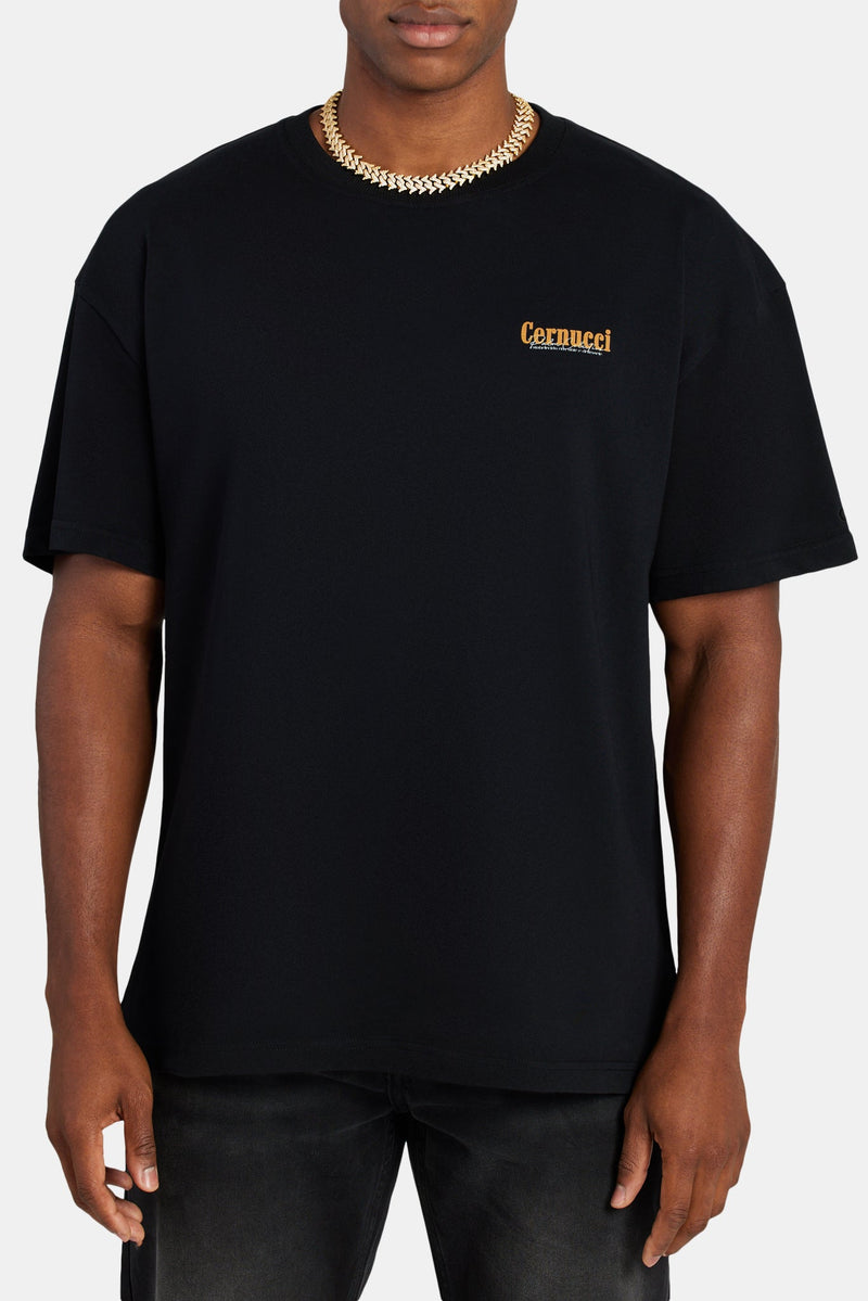 Cernucci Palm Collection Graphic T-Shirt - Black