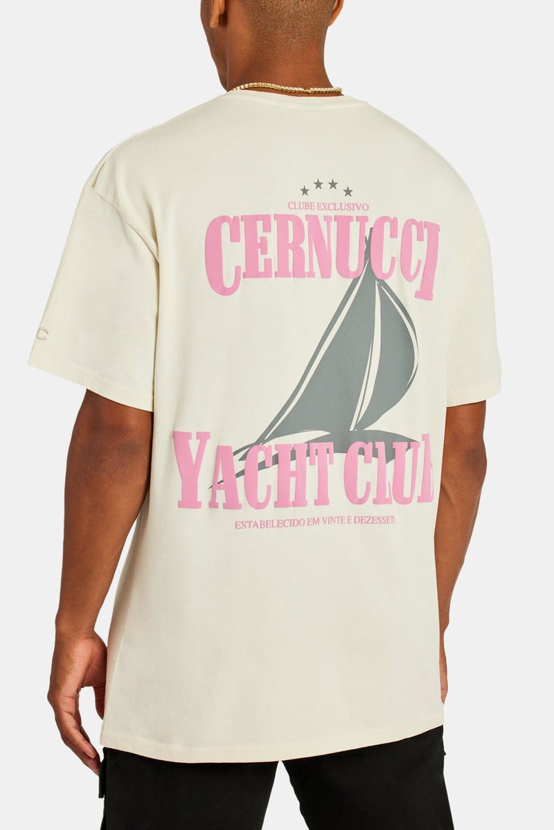 Cernucci Yacht Club Graphic T-Shirt - Ecru