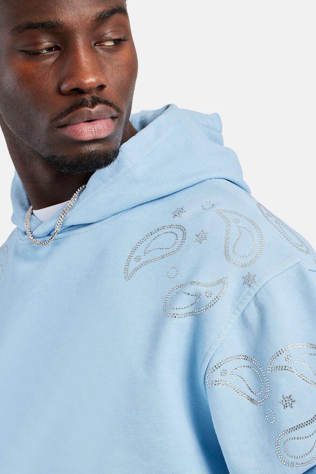 Rhinestone Applique Nike Rhinestone Hoodie Daisy Street X Paul