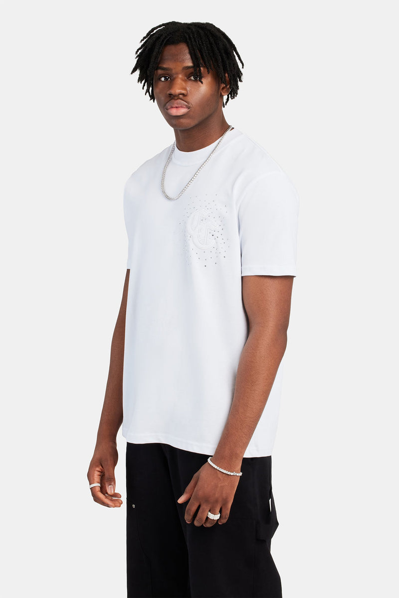 Gothic C Rhinestone Regular Fit T-Shirt - White | Mens Tees & Vests Gothic C Rhinestone Regular Fit T-Shirt - White | Mens Tees & Vests