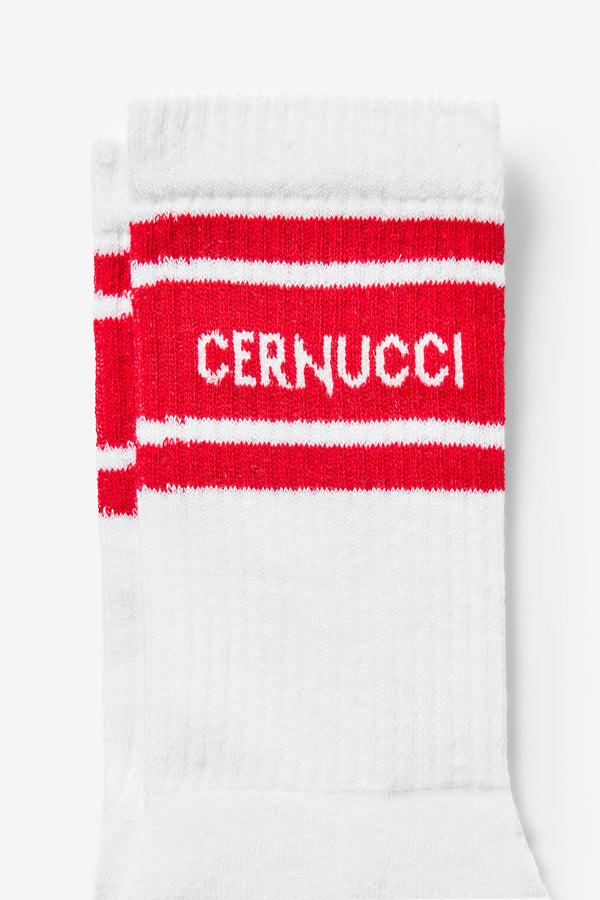 Cernucci Stripe Socks - Red