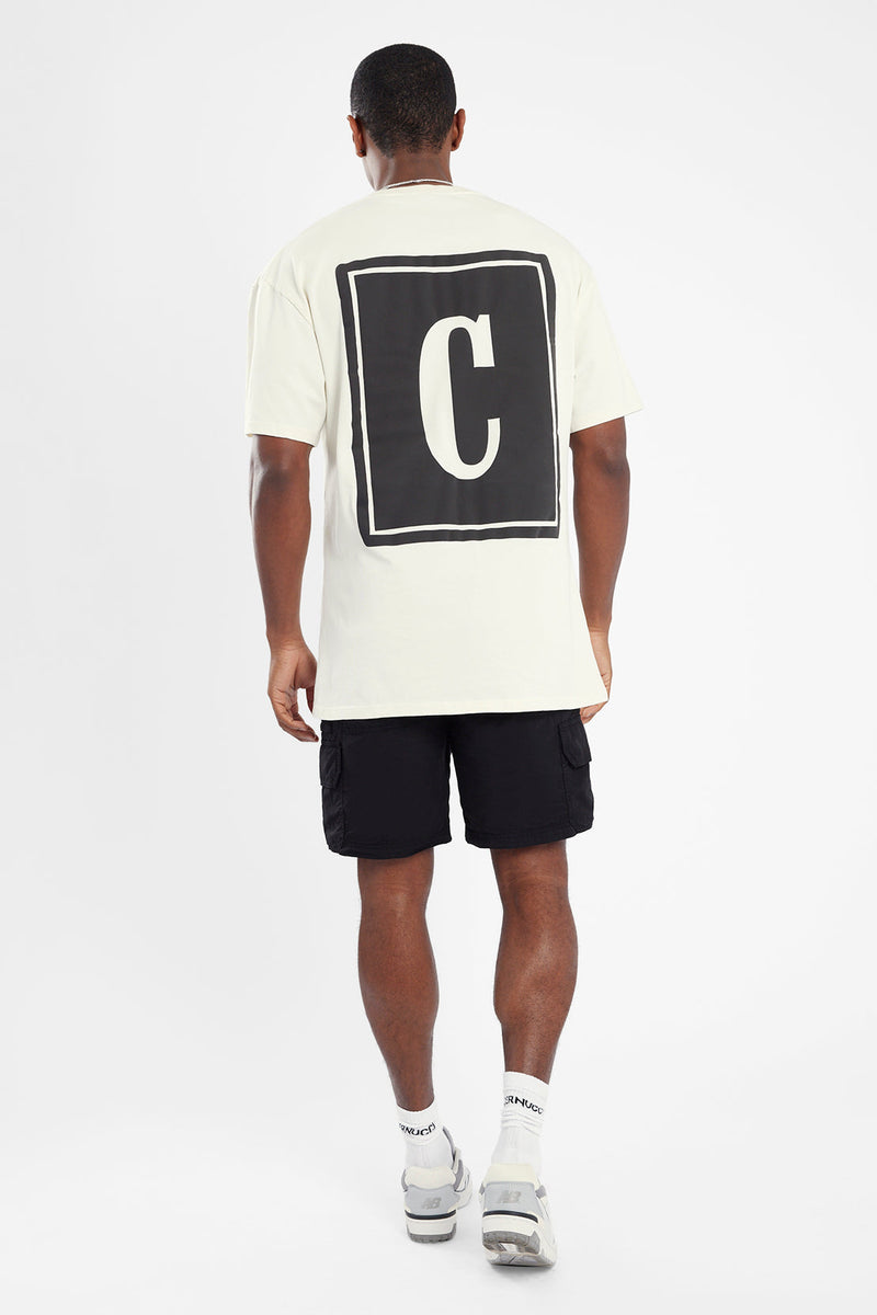 Oversized C Logo T-Shirt - Cream