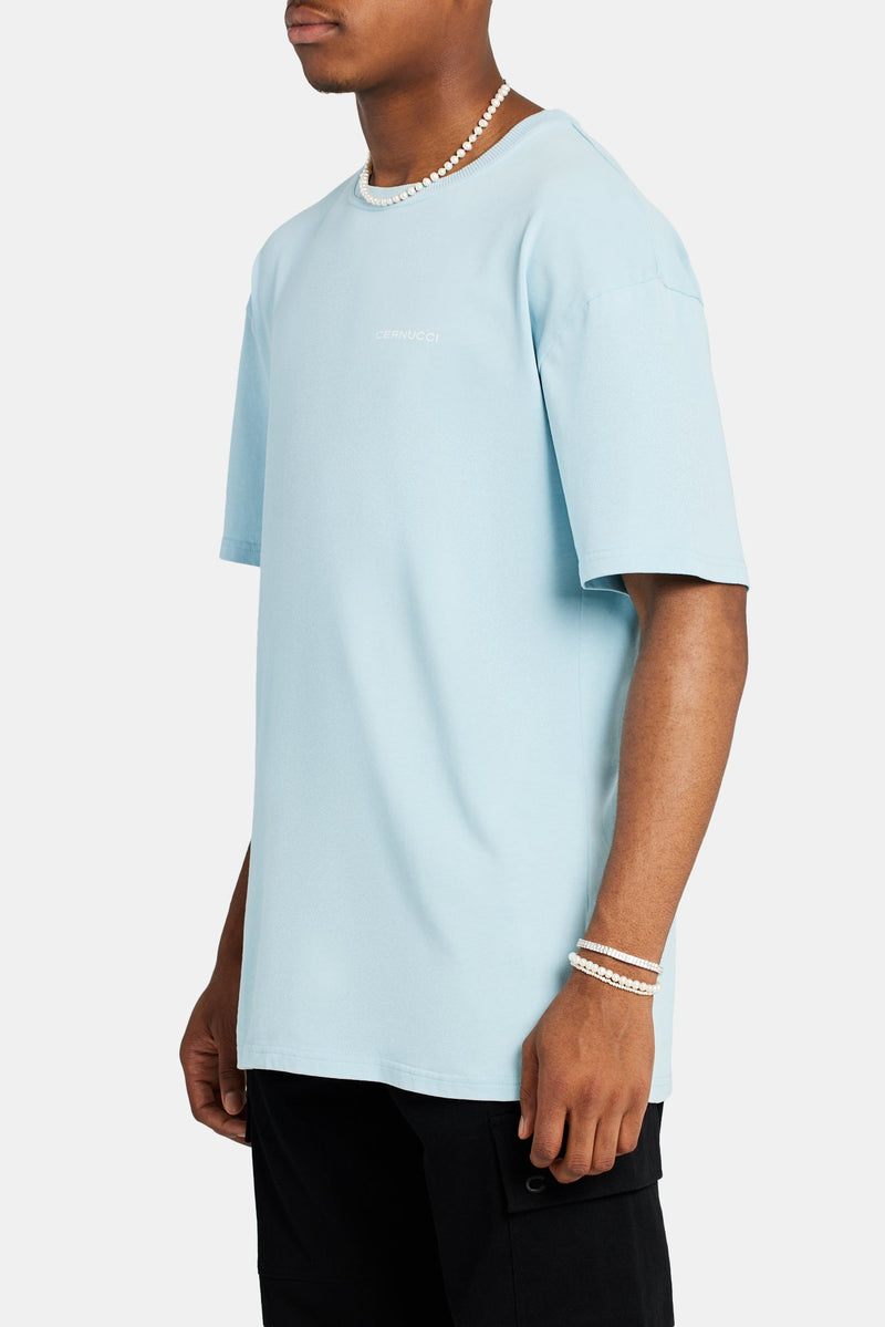 Oversized Palm T-Shirt - Blue