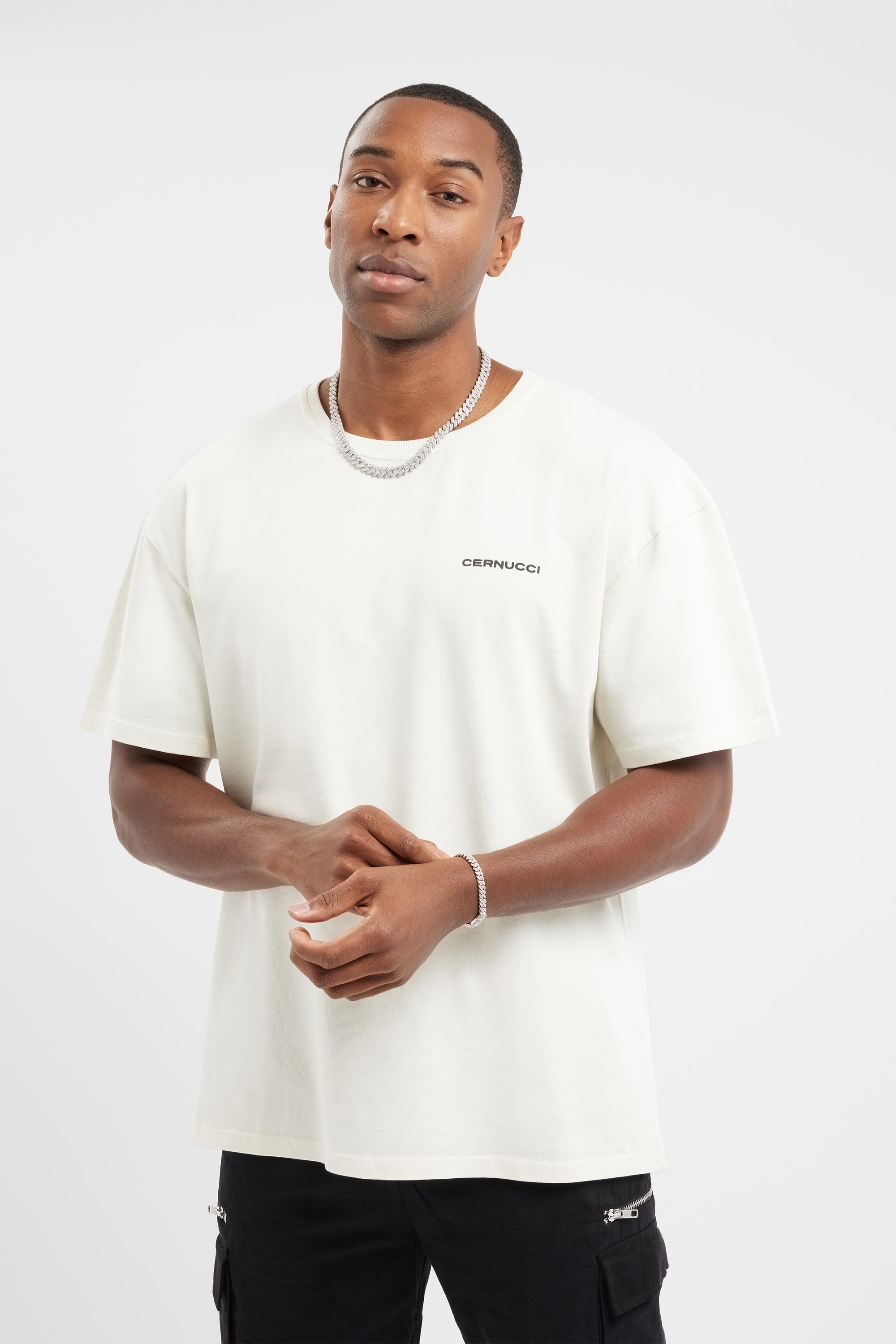 Oversized Palm T-Shirt - Cream – Cernucci US