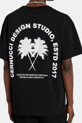 Oversized Palm T-Shirt - Black