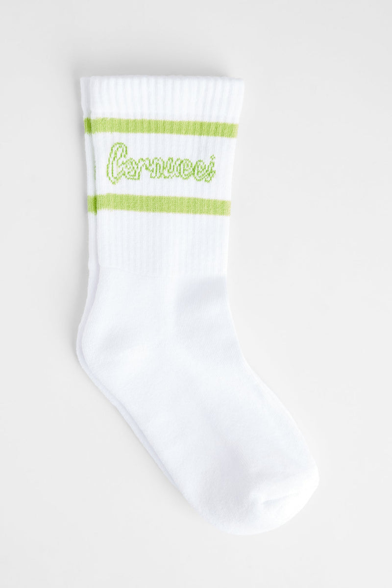 Sports Stripe Socks - White