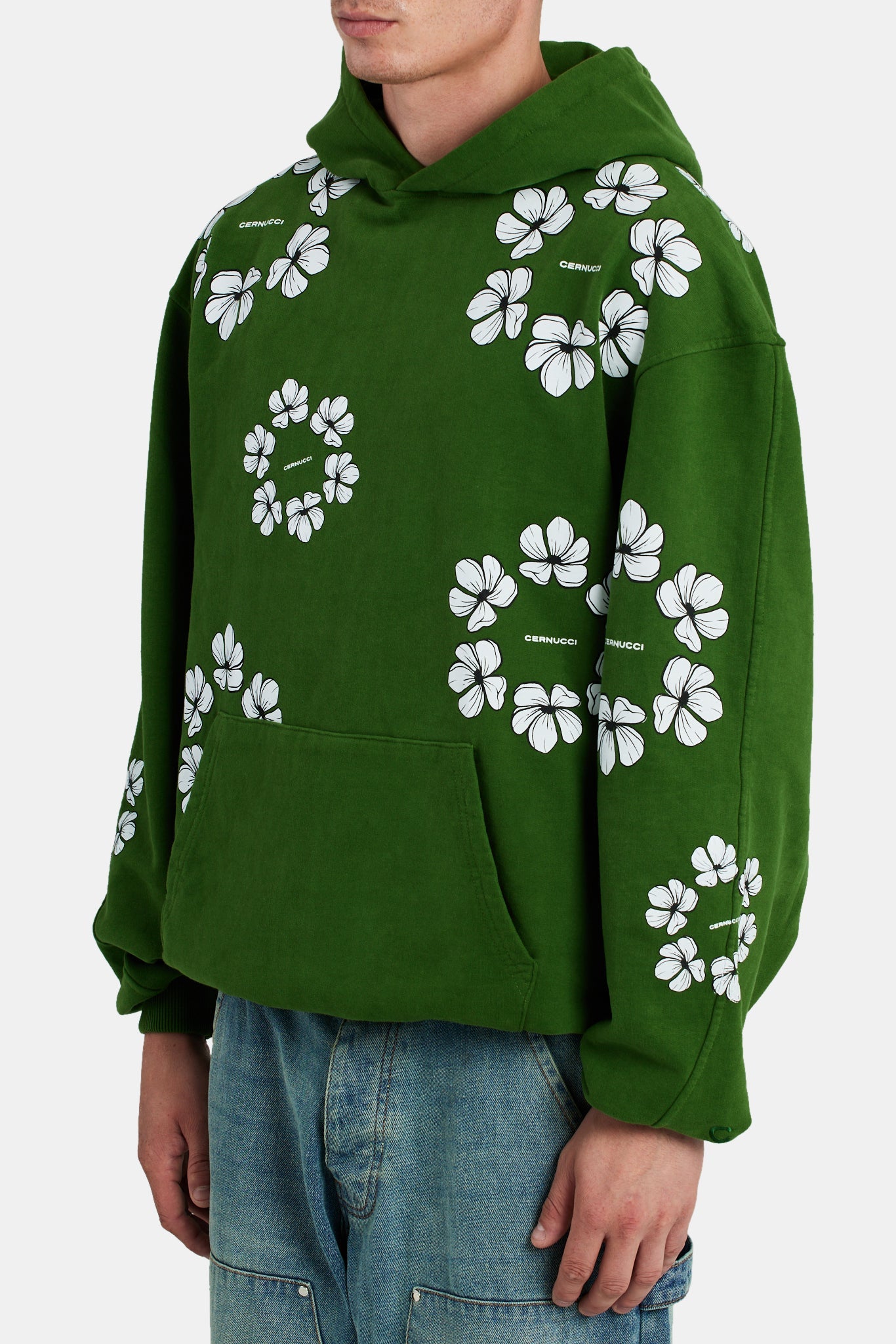 Floral Print Hoodie | Mens Tops | Shop Hoodies at CERNUCCI.COM