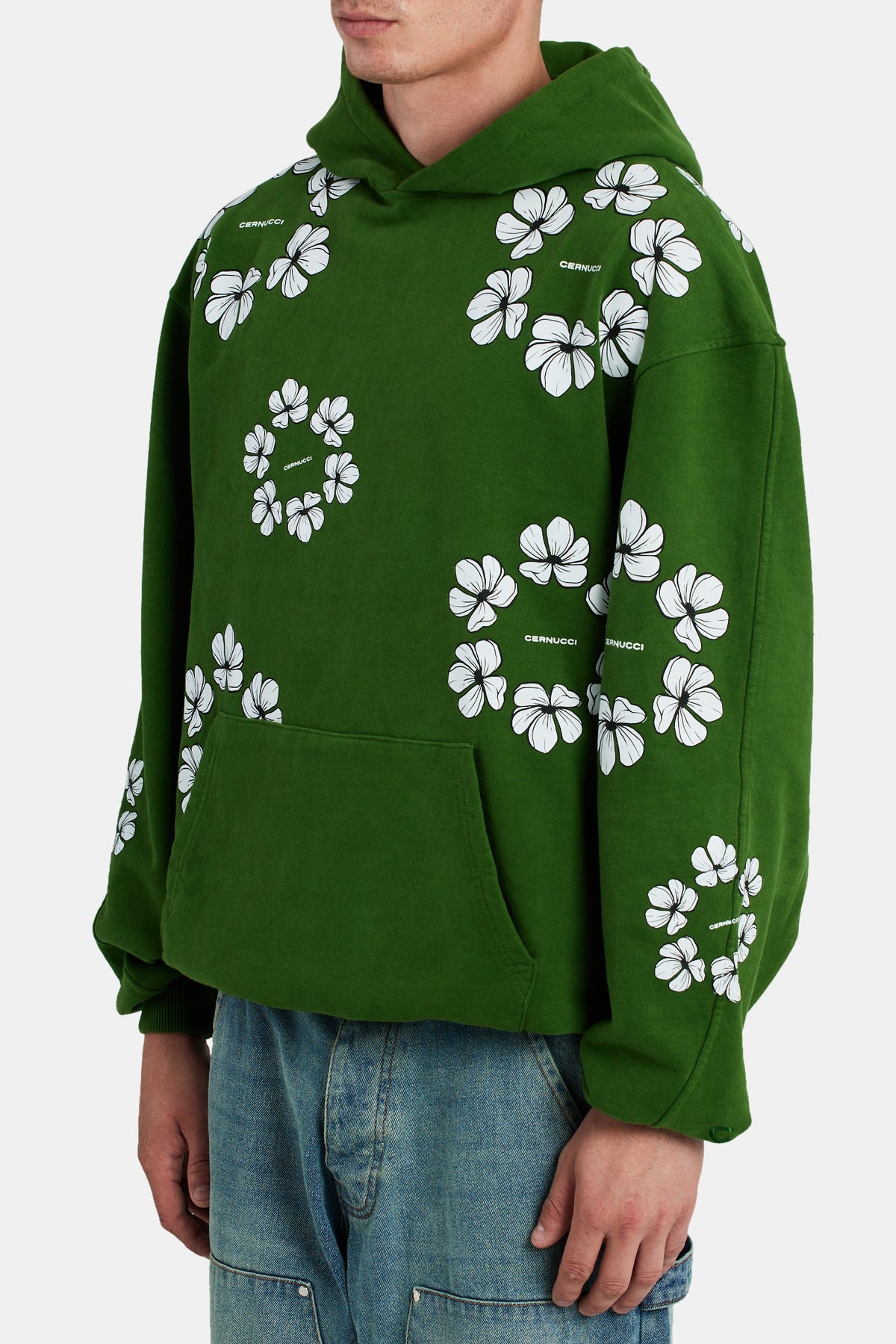 Floral Print Hoodie | Mens Tops | Shop Hoodies at CERNUCCI.COM 
