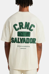 Crnc Back Applique Varsity T-shirt - Ecru